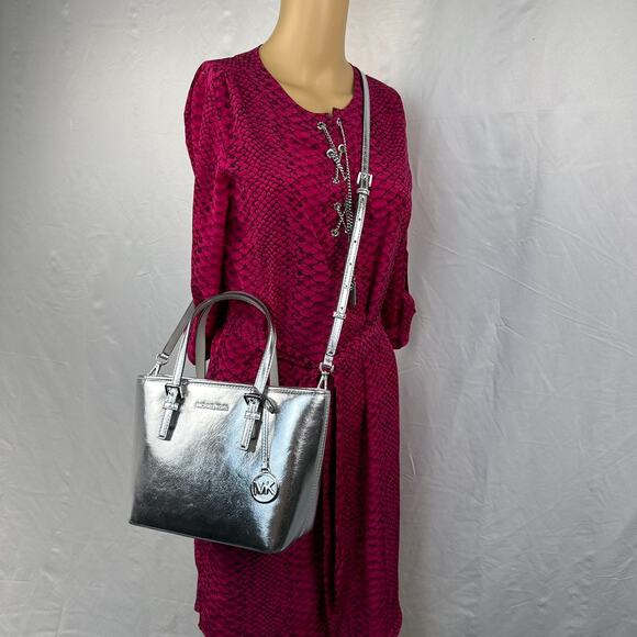 Michael Kors 35H3GTVT0M Jet Set Travel XS Metallic - Picture 1 of 11